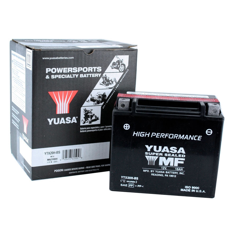 Yuasa Battery Maintenance Free AGM High Performance YTX20H-BS OEM