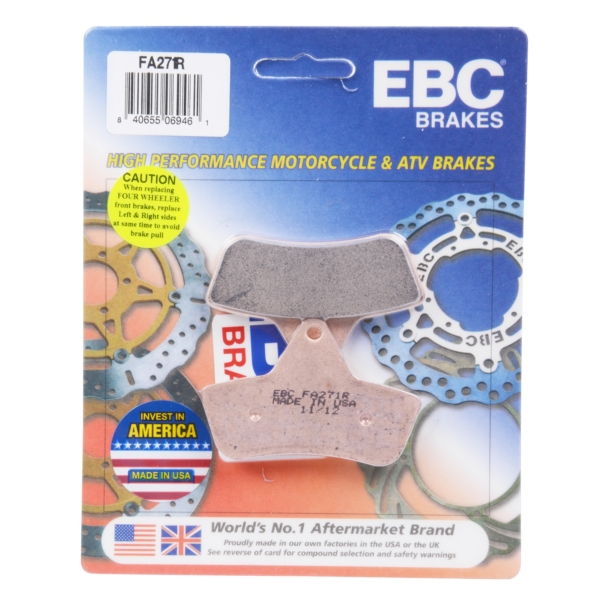 FA271R EBC EBC  “R“ Long Life Sintered Brake Pad Sintered metal - Left, Right, Front Right, Front left, Rear left, Rear Outer FA271R EBC BRAKE PAD “R“ Long Life Sintered Brake Pad 