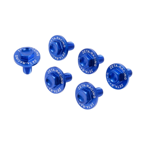 ZE88-9206 DRC-ZETA-UNIT DRC/ZETA/UNIT Fork Bolt Kit 027288 FORK GUARD BOLT SET 6PCS KAWA BL Fork Bolt Kit Blue
