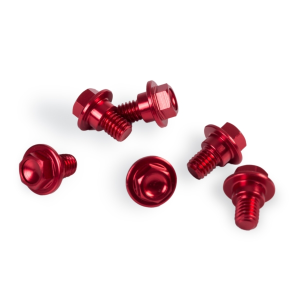 ZE88-9302 DRC-ZETA-UNIT DRC/ZETA/UNIT Fork Bolt Kit 027289 FORK GUARD BOLT SET 6PCS SUZ RD Fork Bolt Kit Red