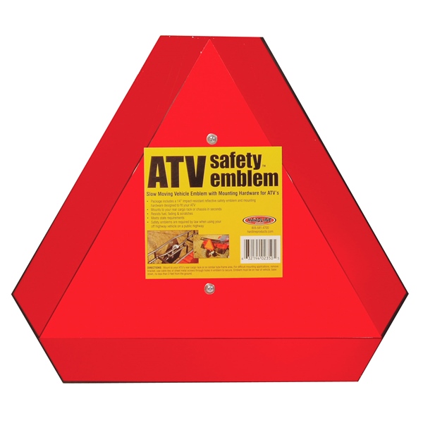 2350 HARDLINE Hardline Products Reflective Safety Emblem Placard REFLECTIVE SAFETY EMBLEM W/HARDWARE 14" Reflective Safety Emblem Red