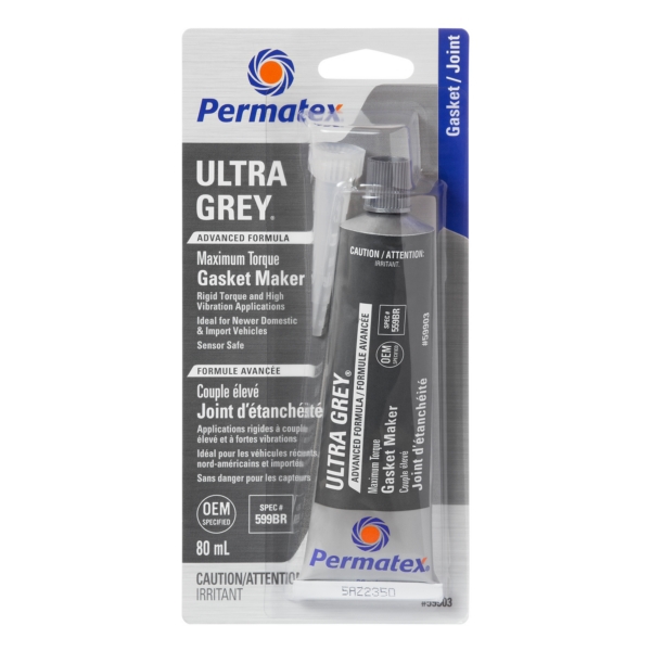 59903 PERMATEX Permatex Ultra Grey RTV Gasket Maker GASKET MAKER 599BR ULTRA GY 80ML Ultra Grey RTV Gasket Maker Gray