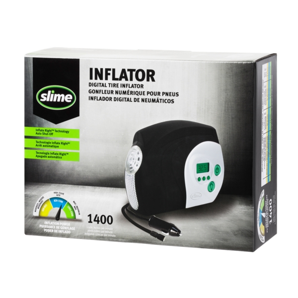 42012 SLIME SLIME Digital Tire Inflator 1400 po3/min. TIRE INFLATOR DIGITAL Digital Tire Inflator 
