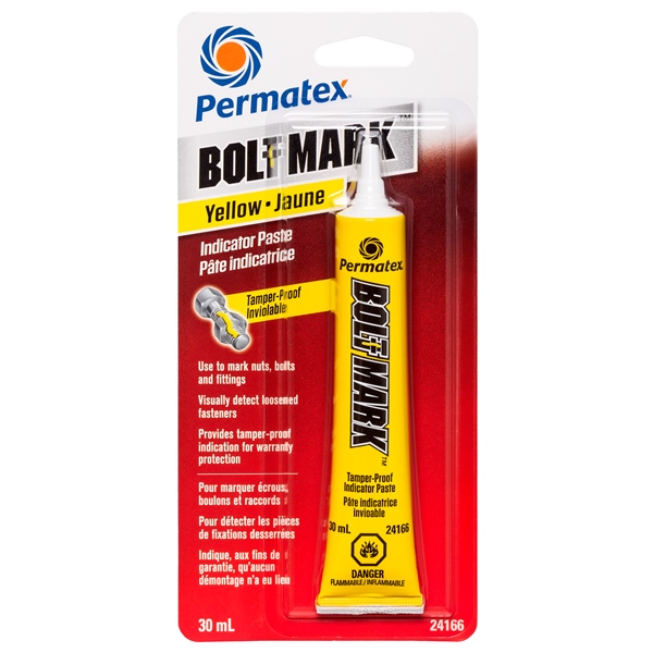 24166 PERMATEX Permatex Bolt Mark Indicator Paste PASTE INDICATOR YE BOLT-MARK 30ML Bolt Mark Indicator Paste 