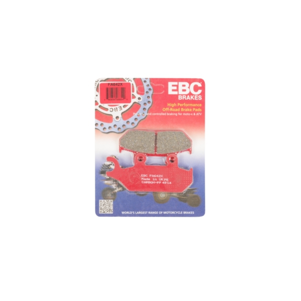 FA642X EBC EBC  "X" Carbon Graphite Brake Pad Organic - Front left FA642X EBC BRAKE PAD "X" Carbon Graphite Brake Pad 