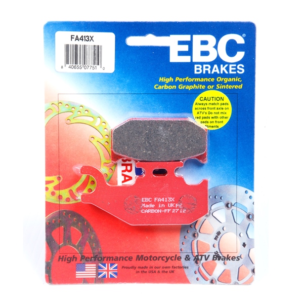FA413X EBC EBC  "X" Carbon Graphite Brake Pad Organic - Front left FA413X EBC BRAKE PAD "X" Carbon Graphite Brake Pad 