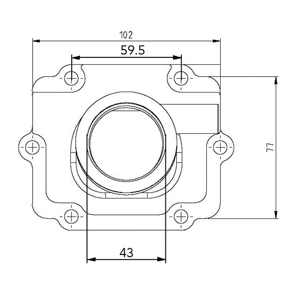 Image-2 Kimpex Carburetor Adapter Mounting Flange POLARIS CARBURETOR FLANGE POL 3085735 3085735 KIMPEX