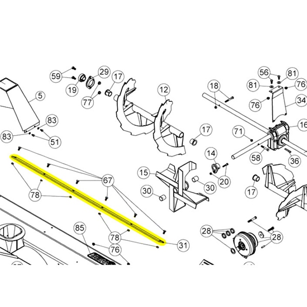 104427 BERCOMAC Bercomac 54" Snowblower Cutting Edge CUTTING EDGE 54IN BERCOMAC 54" Snowblower Cutting Edge 