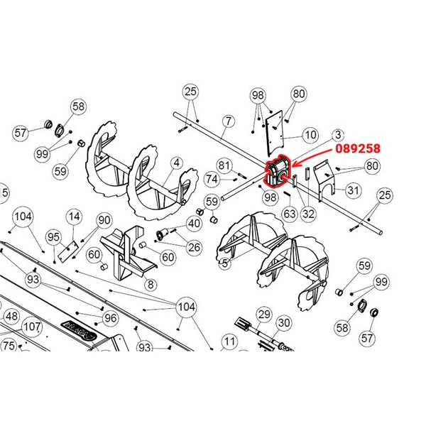 106827 BERCOMAC Bercomac Vantage Gear box GEAR BOX (VANTAGE) #3 BERCOMAC Vantage Gear box 