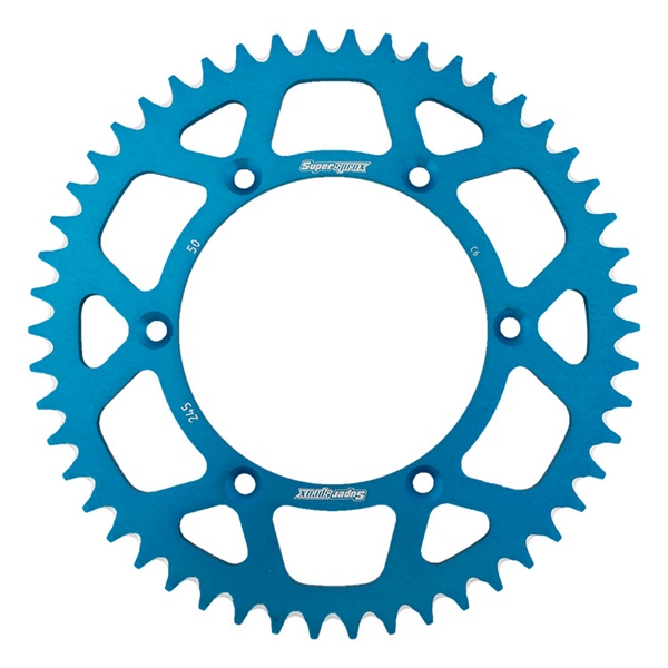 RAL-245-50-BLU SUPERSPROX Supersprox MX Aluminium Rear Drive Sprocket SPROCKET ALU 50 RR BL SUPERSPROX MX Aluminium Rear Drive Sprocket Blue