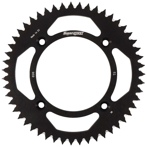 RAL-898-51-BLK SUPERSPROX Supersprox MX Aluminium Rear Drive Sprocket SPROCKET ALU 51 RR BK SUPERSPROX MX Aluminium Rear Drive Sprocket Black