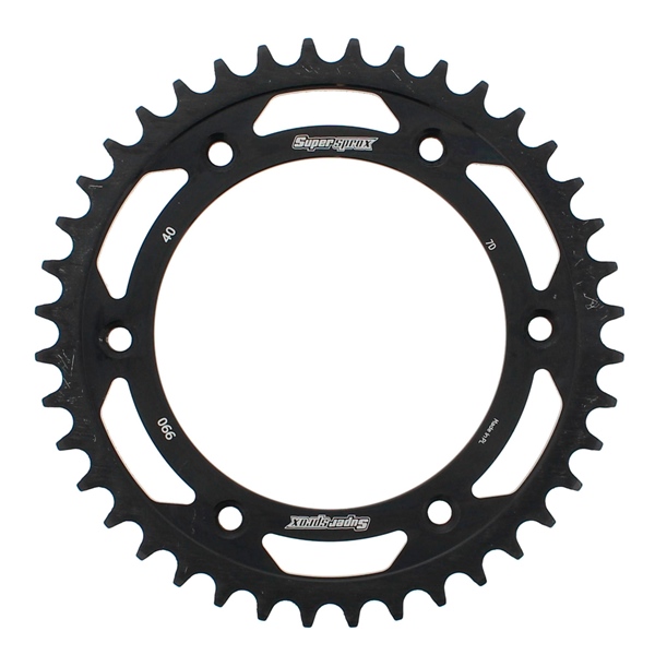RFE-990-40-BLK SUPERSPROX Supersprox MX Steel Rear Drive Sprocket SPROCKET STEEL 40 RR BK SUPERSPROX MX Steel Rear Drive Sprocket Black