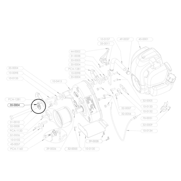 35-0004 PORTABLEWINCH  FLAT WASHER 1/2 ZN Winch Replacement Parts 