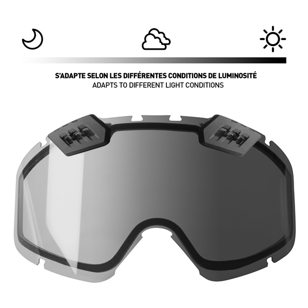 Image-2 CKX Photochromic 210° Goggles Lens with adjustable Ventilation, Winter LENS DL W/CTRL VENT 210 PHOTOCH CLR CKX 120138 120138 CKX