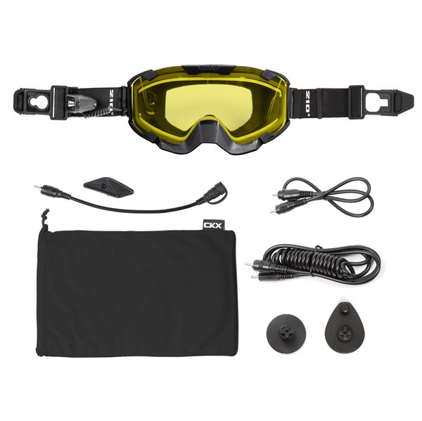 Image-2 CKX Insulated Electric 210° Goggles for Trail Matte Black GOGGLE WIN 210 TRAIL BK MAT EDL/YE 120402 120402 CKX