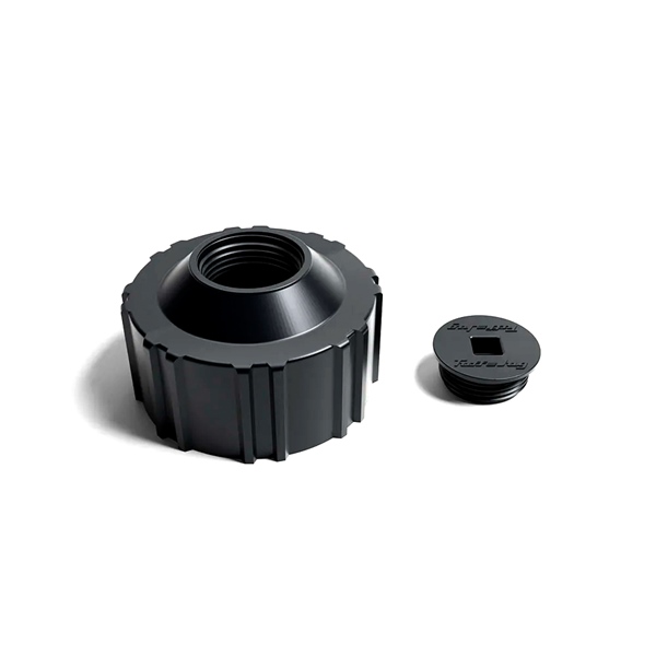 STD - BLK TUFFJUGS Tuff Jugs Storage Cap STANDARD CAP W/CENTER PLUG BK Storage Cap Black