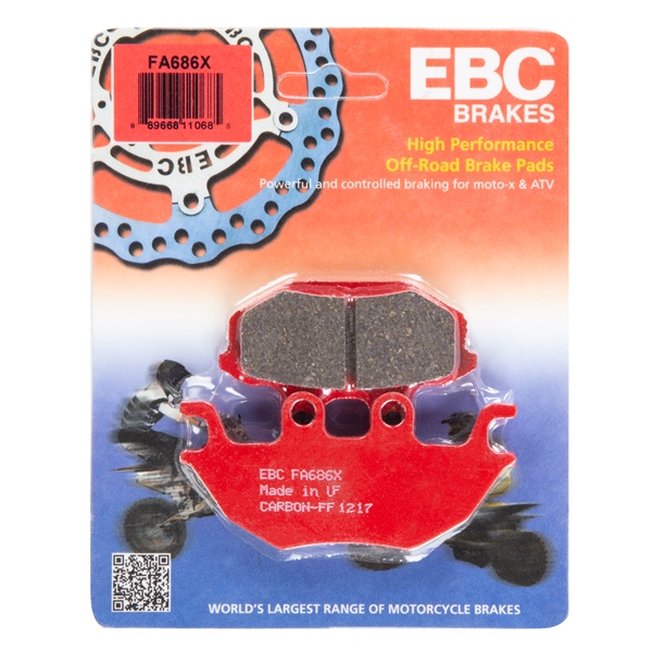 FA686X EBC EBC  "X" Carbon Graphite Brake Pad Organic - Rear Right, Rear left FA686X EBC BRAKE PAD "X" Carbon Graphite Brake Pad 