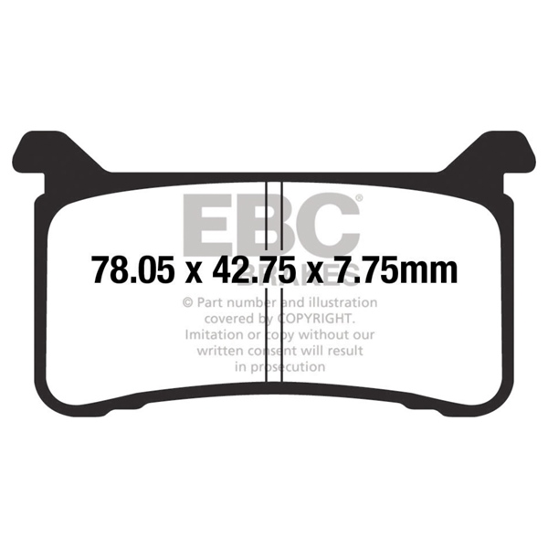 EPFA700HH EBC EBC  EPFA Series Road Race Brake Pad Sintered metal - Front Right, Front left EPFA700HH EBC BRAKE PAD LF/RG EPFA Series Road Race Brake Pad 