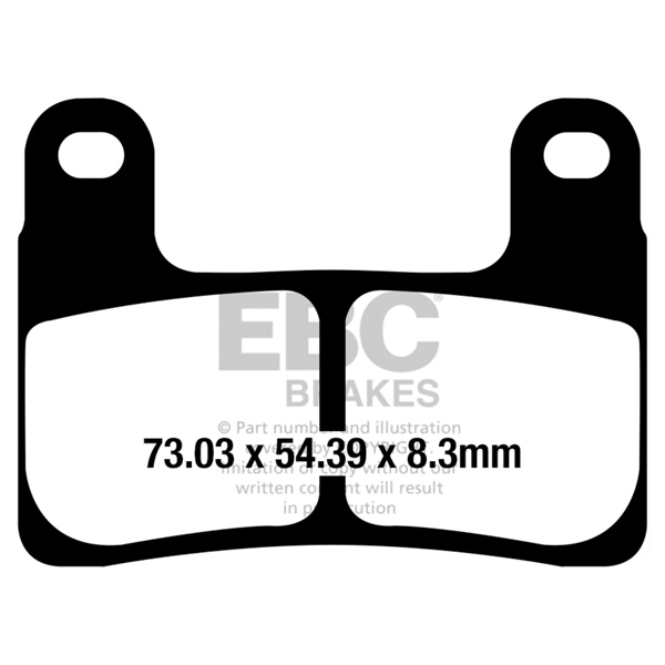 GPFAX724HH EBC EBC  GPFAX Sintered Race Brake Pad Sintered metal - Front Right, Front left GPFAX724HH EBC BRAKE PAD LF/RG GPFAX Sintered Race Brake Pad 