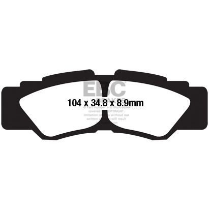 SXR677HH EBC EBC  Double-H Superbike Brake Pad Sintered metal - Rear Right, Rear left SXR677HH BRAKE PAD EBC Double-H Superbike Brake Pad 