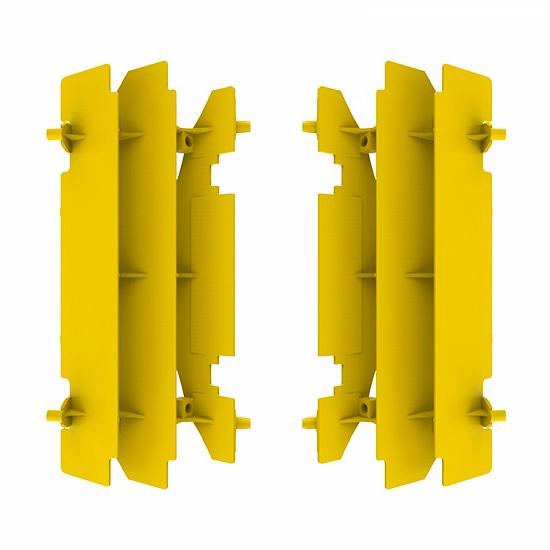 8466100002 POLISPORT Polisport Louver Wind Deflector for Radiator Wind Deflector - SUZUKI RADIATOR LOUVERS YE RM01 SUZ POLISPORT Louver Wind Deflector for Radiator Yellow