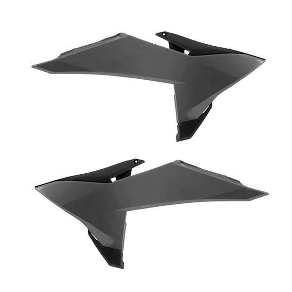 8506100004 POLISPORT Polisport Radiator Scoop Wind Deflector - KTM RADIATOR SCOOPS GY/BK KTM Radiator Scoop Gray, Black