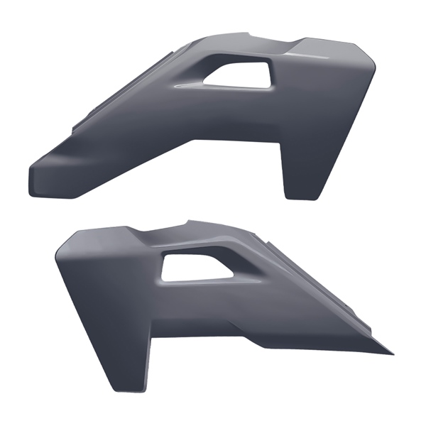8507100003 POLISPORT Polisport Radiator Scoop Wind Deflector - HUSQVARNA RADIATOR SCOOPS GY HUSQV Radiator Scoop Gray