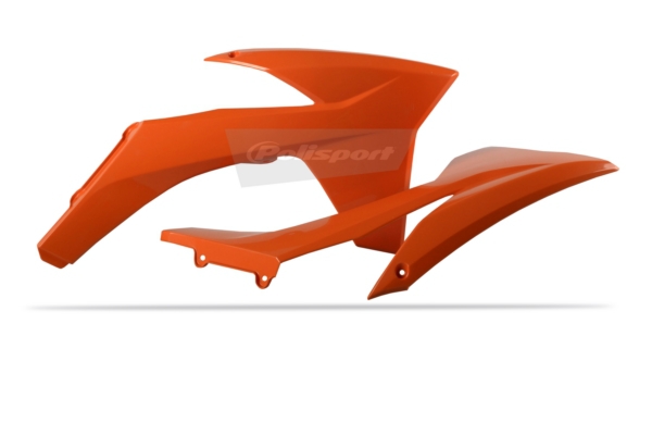 8428600003 POLISPORT Polisport Air Scoop Deflector for Radiator Wind Deflector - KTM RADIATOR SCOOPS 11 OG KTM POLISPORT Air Scoop Deflector for Radiator Orange