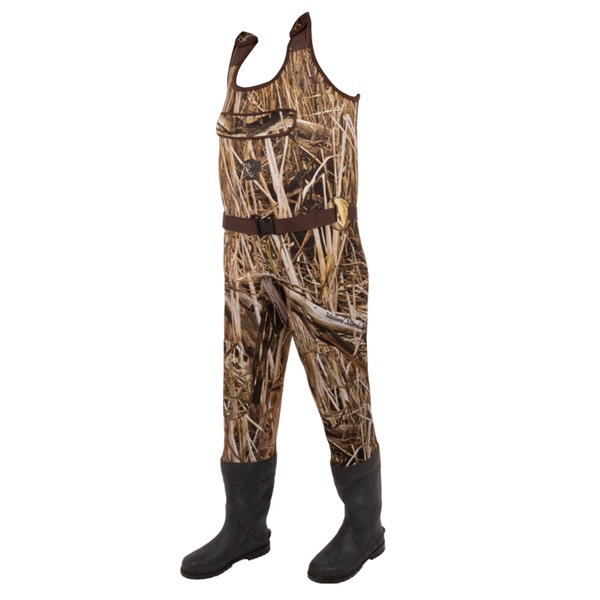 M1130-G-12 GREENTRAIL Green Trail Neoprene Waterfowler Chest Waders CHEST WADER GRASS GHOST CAMO 12 Neoprene Waterfowler Chest Waders Camo
