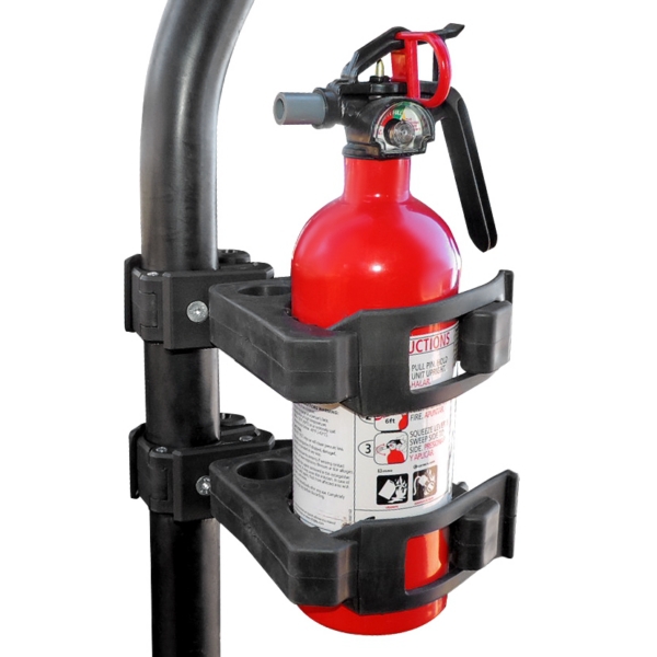 U-3037 HORNETOUTDOORS Hornet Outdoors Universal Fire Extinguisher Rack Mount with Grips MOUNT FIRE EXT BAR 1.5" TO 1.75" W/GRIP Universal Fire Extinguisher Rack Mount with Grips 