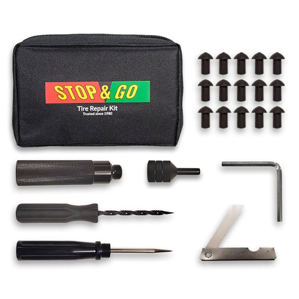 1000A STOP-GO-INTERNATIONAL STOP & GO Pocket Tire Plugger for Tubeless Tires TIRE PLUGGER POCKET TUBELESS Pocket Tire Plugger for Tubeless Tires Black