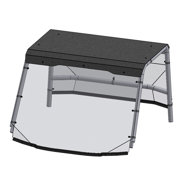 YRNG2004 DIRECTION2 Direction 2 Windshield with Roof - Scratch Resistant POLARIS WINDSHIELD W/ROOF POL DIRECTION2 Windshield with Roof - Scratch Resistant Clear