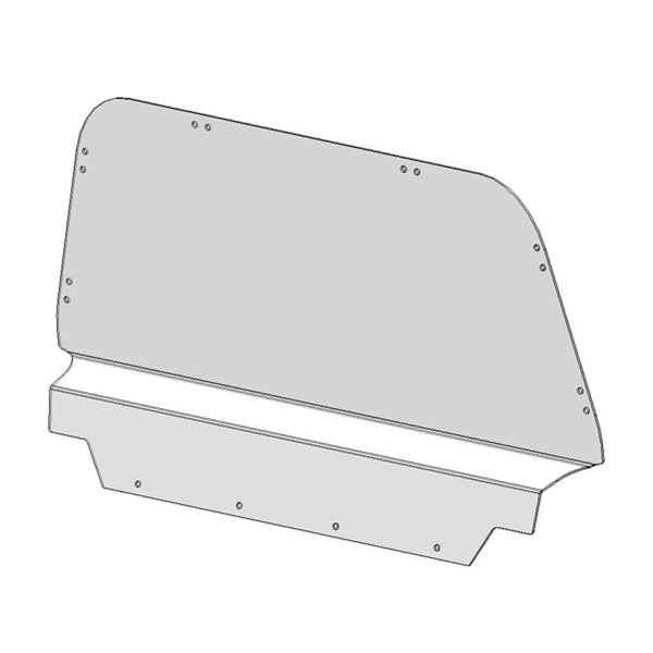 WILDTRWS1003 DIRECTION2 Direction 2 Rear Windshield - Scratch Resistant ARCTIC CAT WINDSHIELD RR A/C DIRECTION2 Rear Windshield - Scratch Resistant Clear