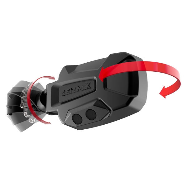 Image-3 Seizmik Pursuit Mirror with LED Light Adjustable Clamp-On MIRROR PURSUIT W/LED POL PRO-FIT 56-18088KIT 56-18088KIT SEIZMIK