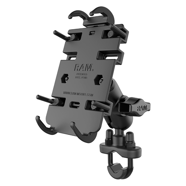 RAM-B-149Z-A-PD3 RAM-MOUNT RAM MOUNT Quick-Grip Phone Holder with short arm PHONE HOLDER QUICK-GRIP W/SHORT ARM Quick-Grip Phone Holder with short arm Black