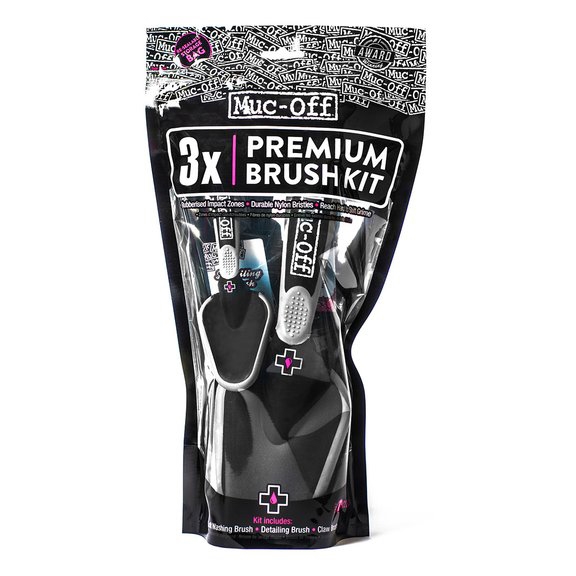 220 MOOSE-RACING Muc-Off Brush Kit of 3 BRUSH SET QTY3 Brush Kit of 3 