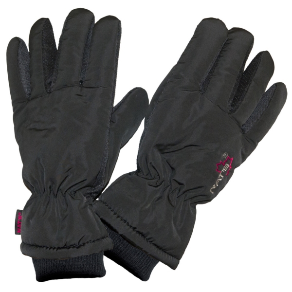 M172-N-04-L NATS NAT'S Polyester Winter Gloves Women GLOVES WOM BK L Polyester Winter Gloves Black