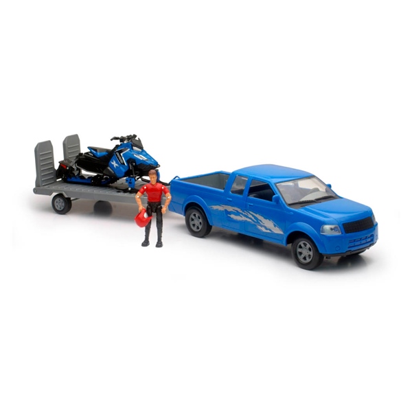 Pick Up Scale Model with Polaris Snowmobile