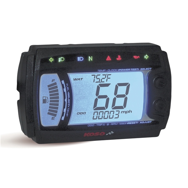 BB017B00 KOSO-NORTH-AMERICA Koso Multi-Function Speedometer Universal - 205072 RX-SRN DIGITAL SPEEDOMETER GAUGE KOSO Multi-Function Speedometer 
