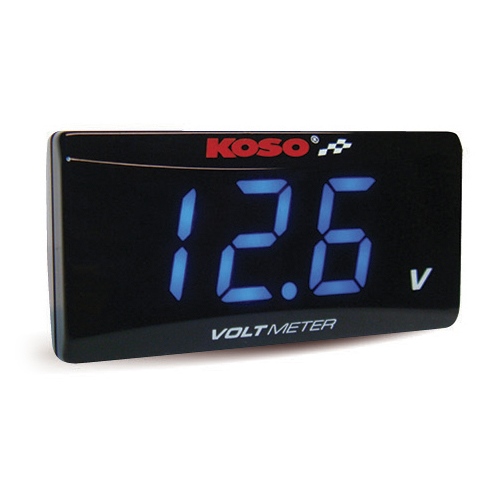 BA024B00 KOSO-NORTH-AMERICA Koso Super Slim Style Volt Meter Universal - 205147 VOLTMETER SUPER SLIM STYLE KOSO Super Slim Style Volt Meter 