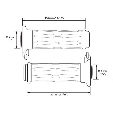 Image-5 Koso Heater Grips (Thumb Throttle Applications) 205155 HEATED GRIP 7/8" HANDLEBAR AM10710F AM10710F KOSO