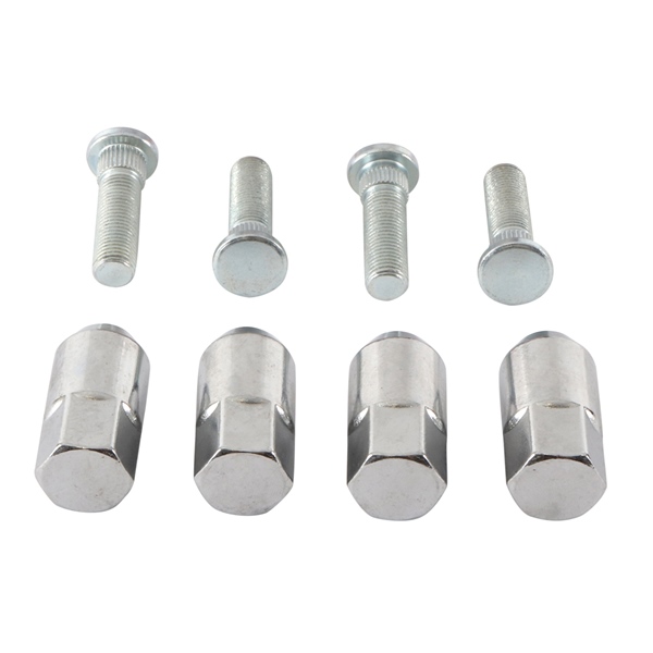 85-1096 ALL-BALLS All Balls Wheel Stud and Nut Kit 209742 WHEEL STUD/NUT KIT FT/RR POL Wheel Stud and Nut Kit Silver