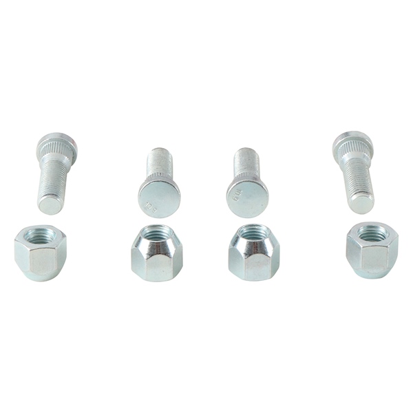 85-1102 ALL-BALLS All Balls Wheel Stud and Nut Kit 209744 WHEEL STUD/NUT KIT FT/RR POL Wheel Stud and Nut Kit Silver