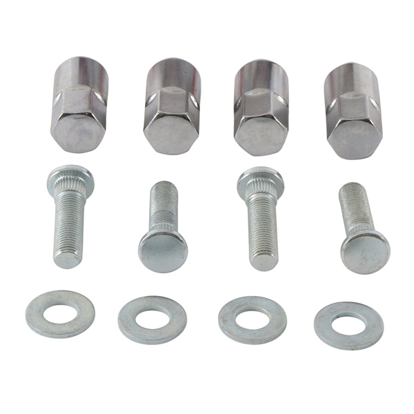 85-1111 ALL-BALLS All Balls Wheel Stud and Nut Kit 209964 WHEEL STUD/NUT KIT RR POL ALLBALLS Wheel Stud and Nut Kit Silver