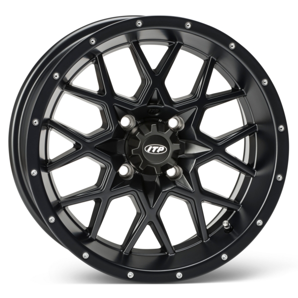1421948017B ITP ITP Wheel Hurricane 14x7 - 4/156 - 6+1 14X7 4/156 6+1 HURRICANE BK MAT WHEEL Wheel Hurricane Matte Black