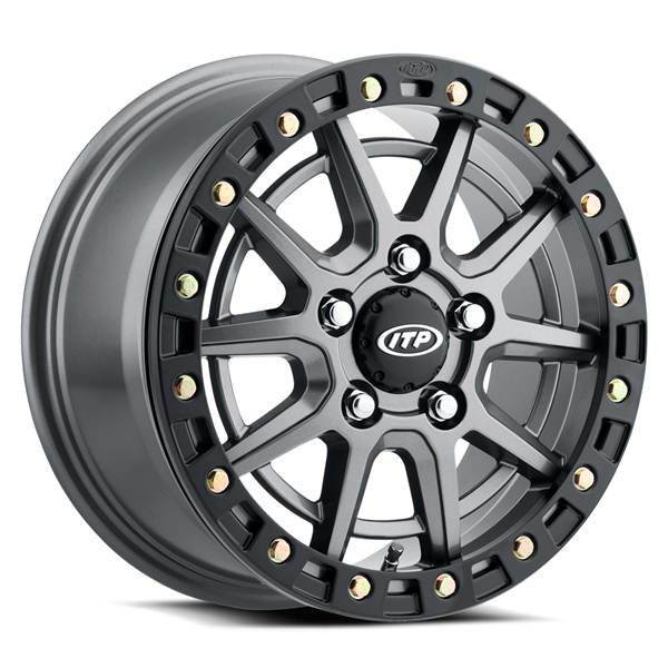 1522850708B ITP ITP SD10 Beadlock Wheel 15x7 - 5x4.5 - 6+1 15X7 5X4.5 6+1 SD10 BEADLOCK GY  WHEEL SD10 Beadlock Wheel Gray, Milled