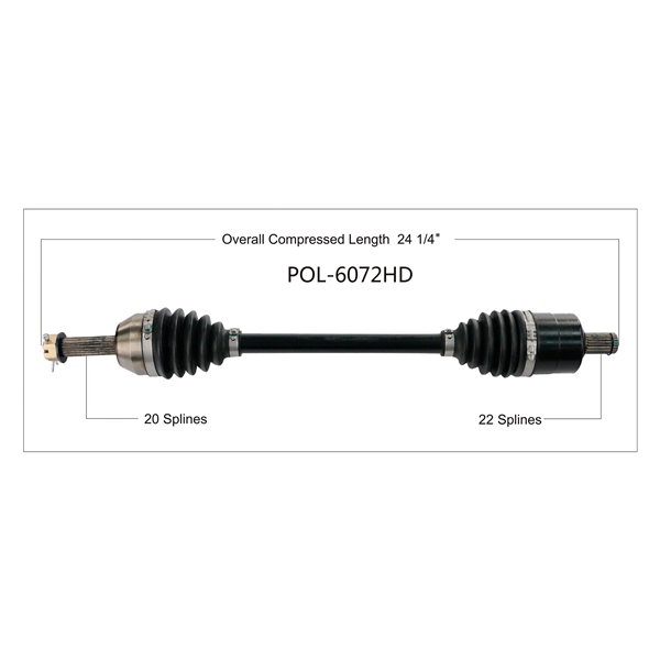 Image-2 TrakMotive Complete HD Axle AXLE COMPL HD POL TRAKMOTIVE POL-6072HD POL-6072HD TRAKMOTIVE