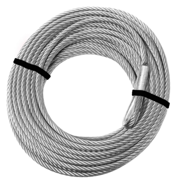 UTV-CBL-4KW KFI-PRODUCTS KFI Products Winch Cable Wide 4000 lbs to 5000 lbs STEEL CABLE WIDE REPLACEMENT U4500 KFI Winch Cable Wide Gray