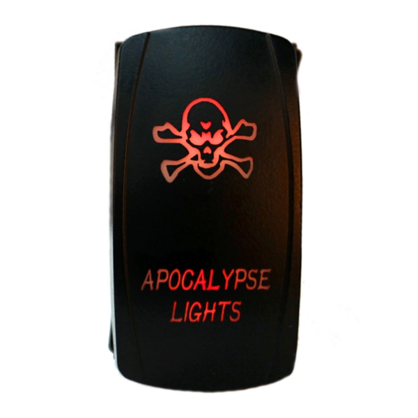 QRS304 QUAKELED Quake LED Apocalypse LED Switch Rocker - QRS-AL-R SWITCH ROCKER 5 PINS APOCALYPSE RD Apocalypse LED Switch Red