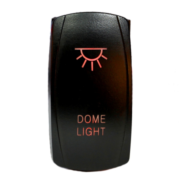 QRS272 QUAKELED Quake LED Dome LED Switch Rocker - QRS-DL-R SWITCH ROCKER 5 PINS DOME RD QUAKELED Dome LED Switch Red